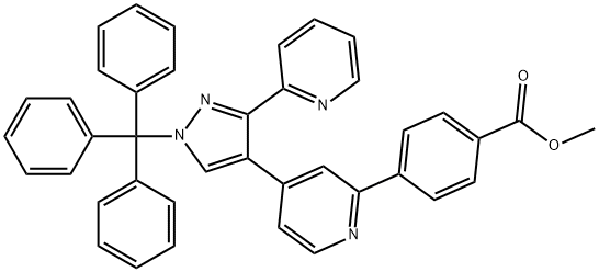 Methyl 4-(4-(3-(pyridin-2-yl)-1-trityl-1H-pyrazol-4-yl)pyridin-2-yl)benzoate,452343-16-7,结构式