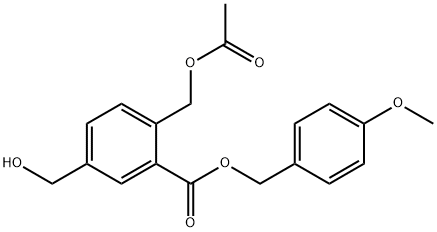 2-Thiopheneacetic acid, a-[(acetyloxy)methyl]-, (4-methoxyphenyl)methyl ester Struktur