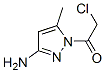 1H-Pyrazol-3-amine, 1-(chloroacetyl)-5-methyl- (9CI) Struktur