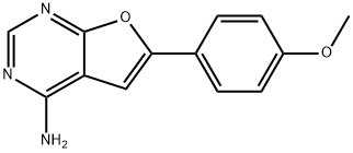 6-(4-甲氧基苯基)呋喃并[2,3-D]嘧啶-4-胺, 453590-24-4, 结构式