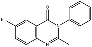 6-溴-2-甲基-3-苯基喹唑啉-4(3H)-酮, 4546-25-2, 结构式