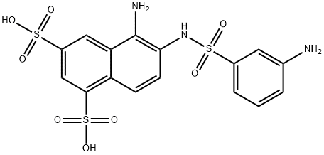 1,3-NAPHTHALENEDISULFONIC ACID, 5-AMINO-6-[[(3-AMINOPHENYL)SULFONYL]AMINO]- 结构式