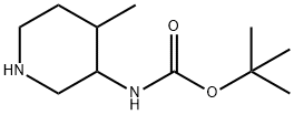 Carbamic acid, (4-methyl-3-piperidinyl)-, 1,1-dimethylethyl ester (9CI) Struktur