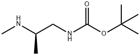 Carbamic acid, [(2R)-2-(methylamino)propyl]-, 1,1-dimethylethyl ester (9CI) Struktur