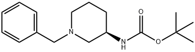 (S)-1-苄基-3-N-叔丁氧羰基氨基哌啶, 454713-13-4, 结构式
