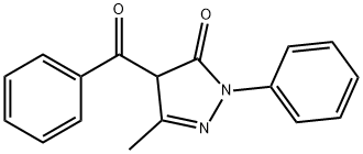 4-苯甲酰基-3-甲基-1-苯基-2-吡唑-5-酮, 4551-69-3, 结构式