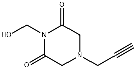 2,6-Piperazinedione,1-(hydroxymethyl)-4-(2-propynyl)-(9CI) Struktur