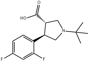 (3S,4R)-1-TERT-BUTYL-4-(2,4-DIFLUOROPHENYL)PYRROLIDINE-3-CARBOXYLIC ACID