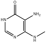 4(1H)-Pyrimidinone, 5-amino-6-(methylamino)- (9CI) Struktur