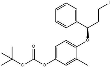 (R)-(2-Methyl-4-tert-butylcarbonate)benzene 1-(1-Phenyl-3-iodo-propyl) Ether Struktur