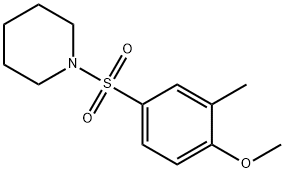 4-Methoxy-3-methylphenyl piperidin-1-yl sulphone, 2-Methyl-4-[(piperidin-1-yl)sulphonyl]anisole,457961-34-1,结构式