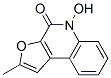 Furo[2,3-c]quinolin-4(5H)-one, 5-hydroxy-2-methyl- (9CI) 化学構造式