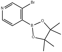 3-ブロモ-4-(4,4,5,5-テトラメチル-1,3,2-ジオキサボロラン-2-イル)ピリジン 化学構造式