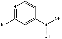 2-ブロモピリジン-4-ボロン酸 化学構造式