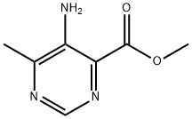4-Pyrimidinecarboxylicacid,5-amino-6-methyl-,methylester(9CI) Struktur