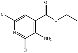 3-Amino-2,6-dichloro-isonicotinic acid ethyl ester Struktur