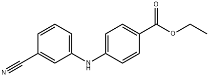 4-((3-氰基苯基)氨基)苯甲酸乙酯,458550-46-4,结构式