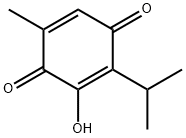 3-ヒドロキシ-5-メチル-2-(1-メチルエチル)-2,5-シクロヘキサジエン-1,4-ジオン 化学構造式