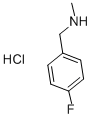 (4-FLUORO-BENZYL)-METHYLAMINE HCL, 459-20-1, 结构式