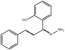 1-(2-ヒドロキシフェニル)-3-フェニル-2-プロペン-1-オンヒドラゾン 化学構造式