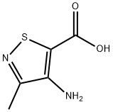 4-aMino-3-Methyl-1,2-thiazole-5-carboxylic acid 化学構造式