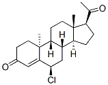 6beta-chloro-9beta,10alpha-pregn-4-ene-3,20-dione  Structure