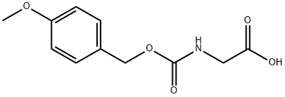 N-[(p-メトキシベンジルオキシ)カルボニル]グリシン 化学構造式