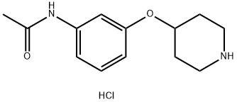 N-[3-(4-Piperidinyloxy)phenyl]acetamidehydrochloride Structure