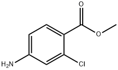 4-アミノ-2-クロロ安息香酸メチル 化学構造式