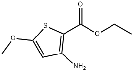 2-Thiophenecarboxylicacid,3-amino-5-methoxy-,ethylester(9CI) Struktur