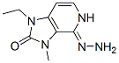 1H-Imidazo[4,5-c]pyridine-2,4-dione,1-ethyl-3,5-dihydro-3-methyl-,4-hydrazone(9CI) Struktur