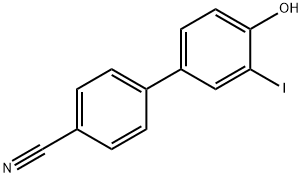 4'-HYDROXY-3'-IODO-BIPHENYL-4-CARBONITRILE 化学構造式