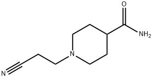 1-(2-CYANOETHYL)PIPERIDINE-4-CARBOXAMIDE 化学構造式