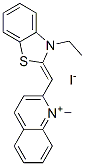 2-[(3-ethyl-3H-benzothiazol-2-ylidene)methyl]-1-methylquinolinium iodide 结构式