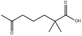 2,2-ジメチル-6-オキソヘプタン酸 化学構造式