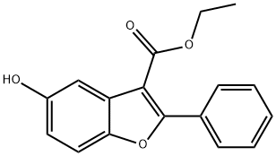 5-羟基-2-苯基苯并呋喃-3-羧酸乙酯, 4610-75-7, 结构式