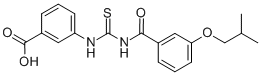 3-[[[[3-(2-METHYLPROPOXY)BENZOYL]AMINO]THIOXOMETHYL]AMINO]-BENZOIC ACID Struktur