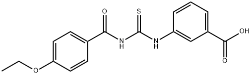 3-[[[(4-ETHOXYBENZOYL)AMINO]THIOXOMETHYL]AMINO]-BENZOIC ACID,461409-85-8,结构式