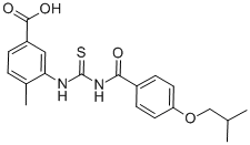 4-METHYL-3-[[[[4-(2-METHYLPROPOXY)BENZOYL]AMINO]THIOXOMETHYL]AMINO]-BENZOIC ACID|