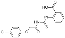 2-[[[[(4-CHLOROPHENOXY)ACETYL]AMINO]THIOXOMETHYL]AMINO]-BENZOIC ACID|