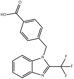 4-[[2-Trifluoromethyl-1H-benzimidazol-1-yl]methyl]benzoic acid Structure
