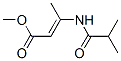 2-Butenoic  acid,  3-[(2-methyl-1-oxopropyl)amino]-,  methyl  ester 结构式