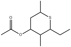 2H-Thiopyran-4-ol,2-ethyltetrahydro-3,6-dimethyl-,acetate(9CI) Struktur