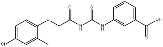 3-[[[[(4-CHLORO-2-METHYLPHENOXY)ACETYL]AMINO]THIOXOMETHYL]AMINO]-BENZOIC ACID|