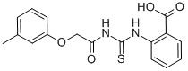 2-[[[[(3-METHYLPHENOXY)ACETYL]AMINO]THIOXOMETHYL]AMINO]-BENZOIC ACID Struktur