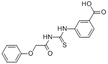 3-[[[(PHENOXYACETYL)AMINO]THIOXOMETHYL]AMINO]-BENZOIC ACID 结构式