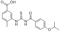 4-METHYL-3-[[[[4-(1-METHYLETHOXY)BENZOYL]AMINO]THIOXOMETHYL]AMINO]-BENZOIC ACID 化学構造式