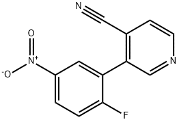 4-Pyridinecarbonitrile,  3-(2-fluoro-5-nitrophenyl)-,462652-70-6,结构式