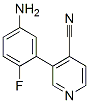 4-Pyridinecarbonitrile,  3-(5-amino-2-fluorophenyl)- 化学構造式