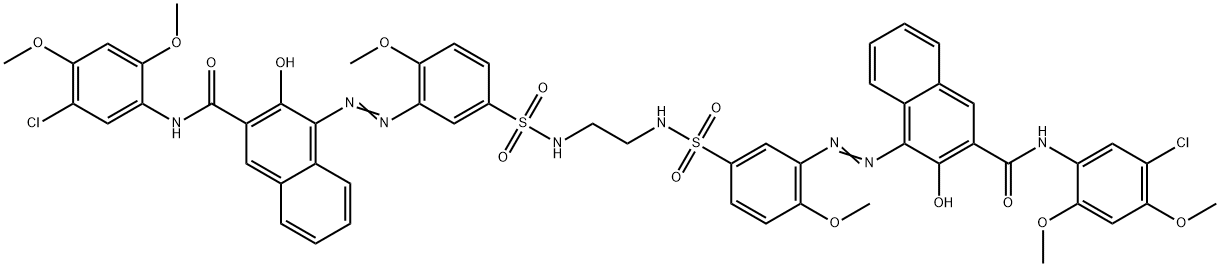 4,4'-[ethylenebis[iminosulphonyl(6-methoxy-m-phenylene)azo]]bis[5'-chloro-3-hydroxy-2',4'-dimethoxynaphth-2-anilide] 结构式